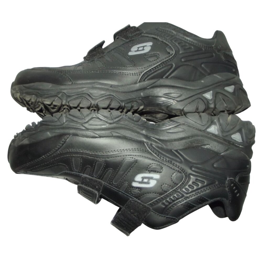 Skechers Mens 13 X-Wide Black Afterburn Memory Fit-Final Cut Sneaker